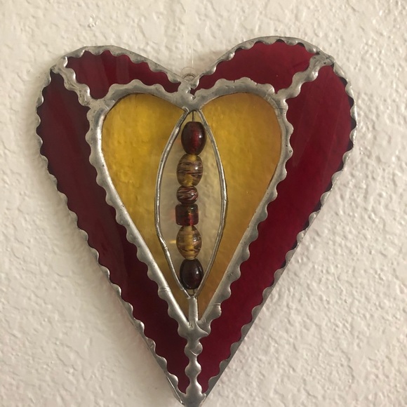 Valentines stained glass heart